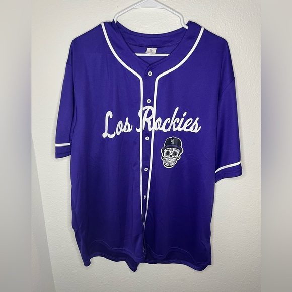 Other - Los Rockies Día de los Muertos Baseball Jersey – Purple Colorado Rockies Shirt